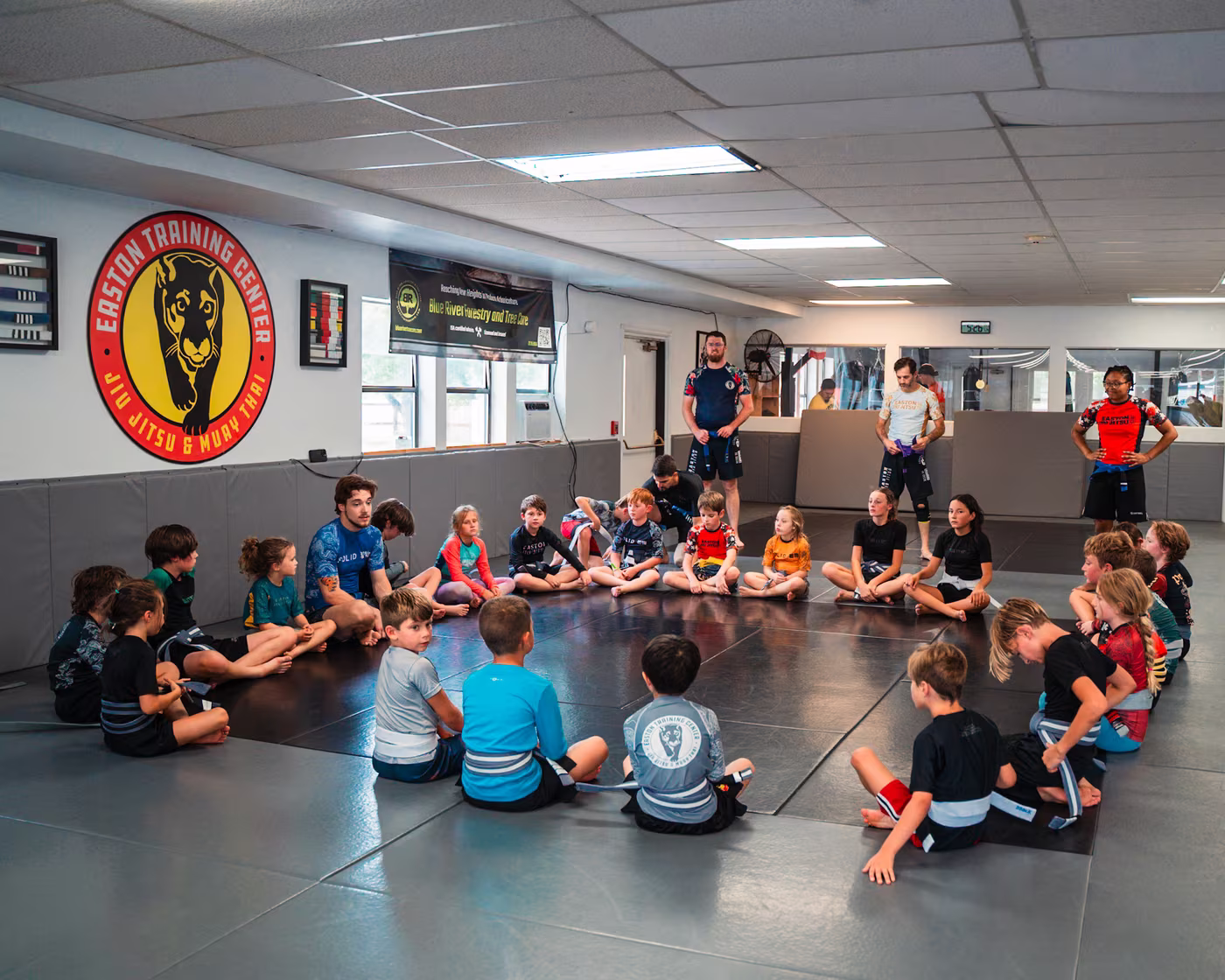 Kids martial arts class at Easton Training Center