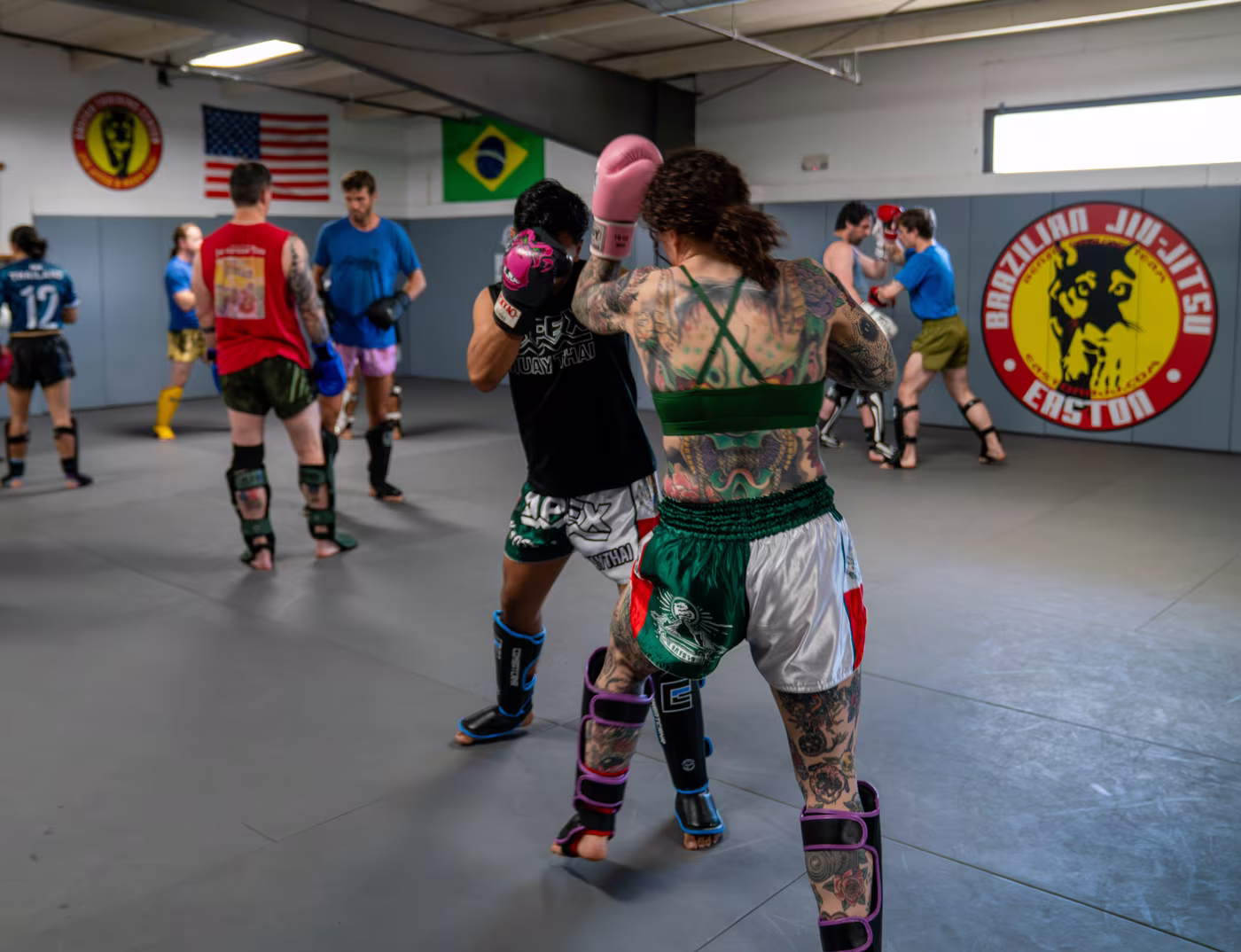 Muay Thai training at Easton Boulder
