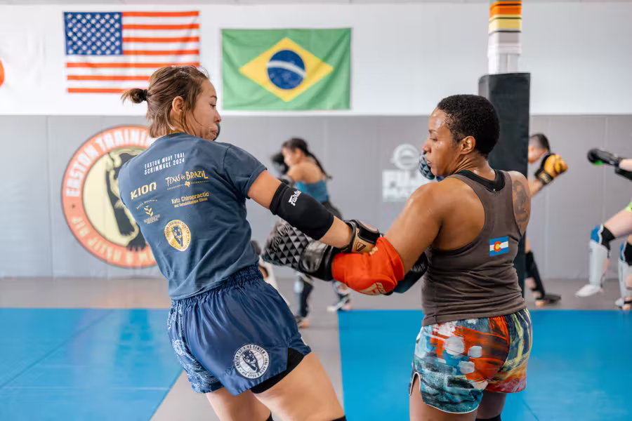 Women’s Muay Thai class at Easton Denver
