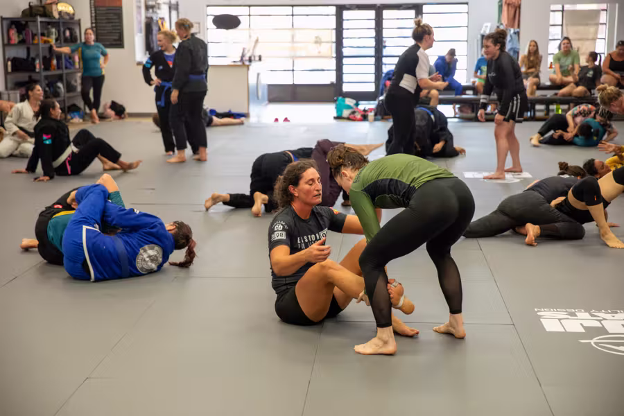 Women’s jiu-jitsu class at Easton Littleton