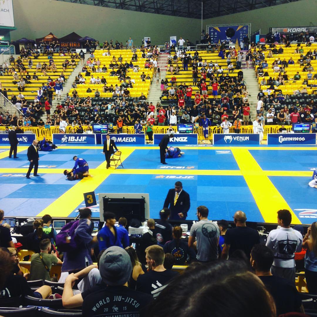 On the mats at the Brazilian Jiu Jitsu World Championships