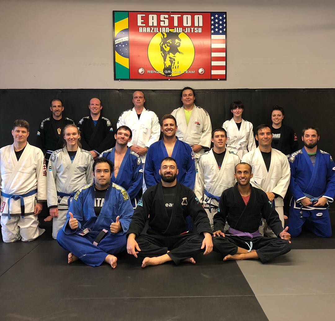Peter Straub and his BJJ class at Easton Littleton