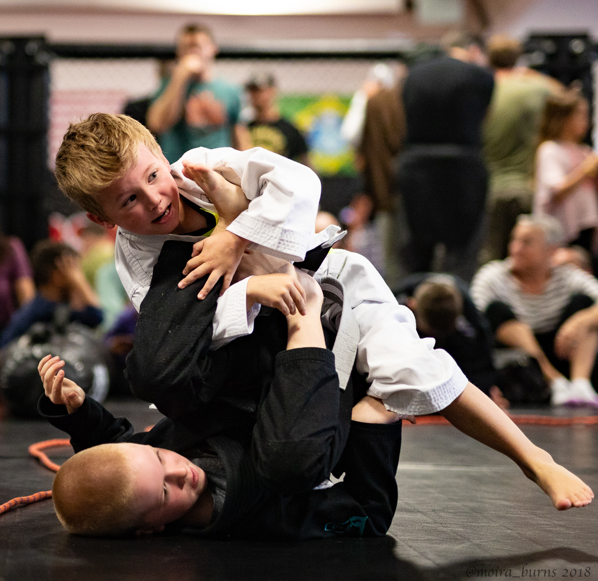 Two boys doing Jiu Jitsu at Easton Summer Camp