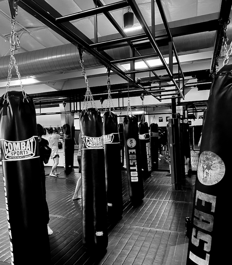 An image of a kickboxing class at Easton Training Center in Denver, Colorado.