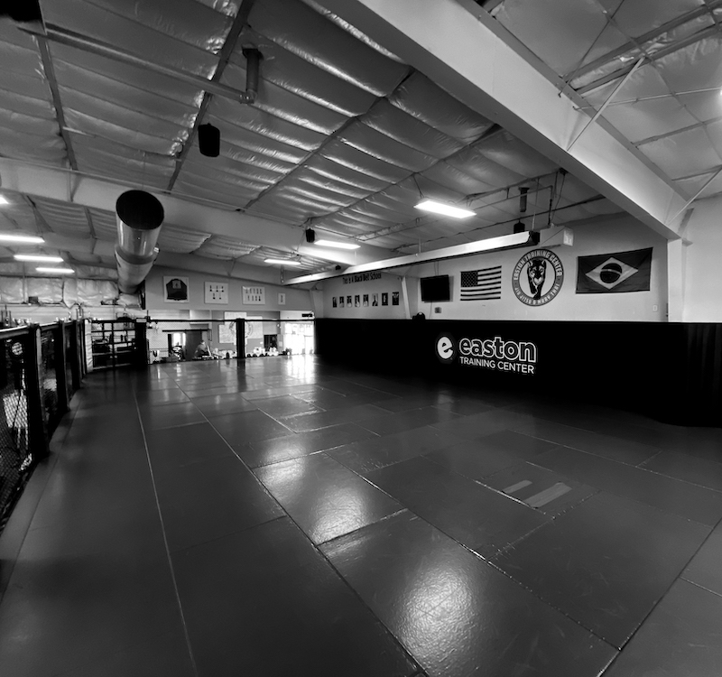 An image of the Brazilian Jiu-Jitsu gym space at Easton Training Center in Denver, Colorado.