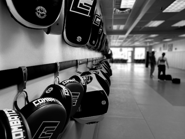 An image of Muay Thai and Kickboxing pads at our Easton Training Center in Centennial, Colorado.