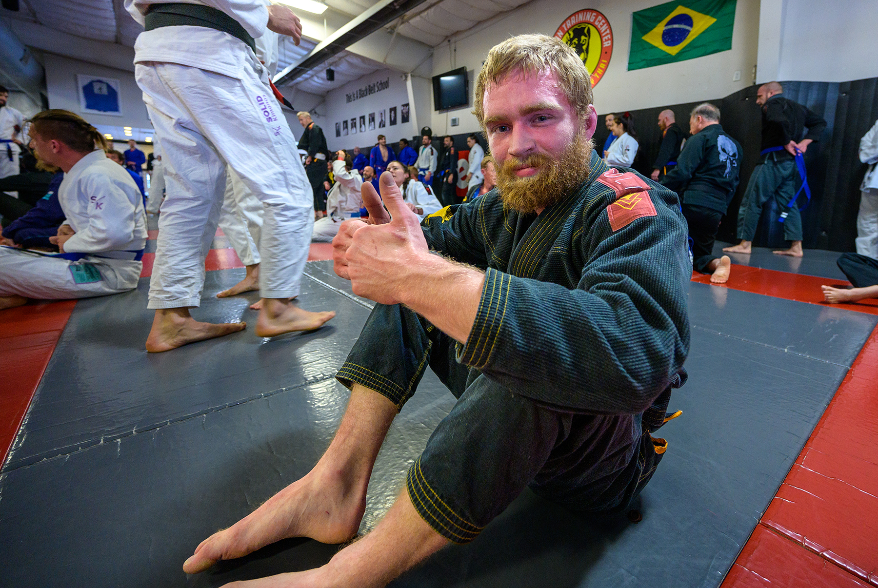 An image of a Brazilian Jiu-Jitsu student at our Denver Martial Arts Academy, Easton Training Center.