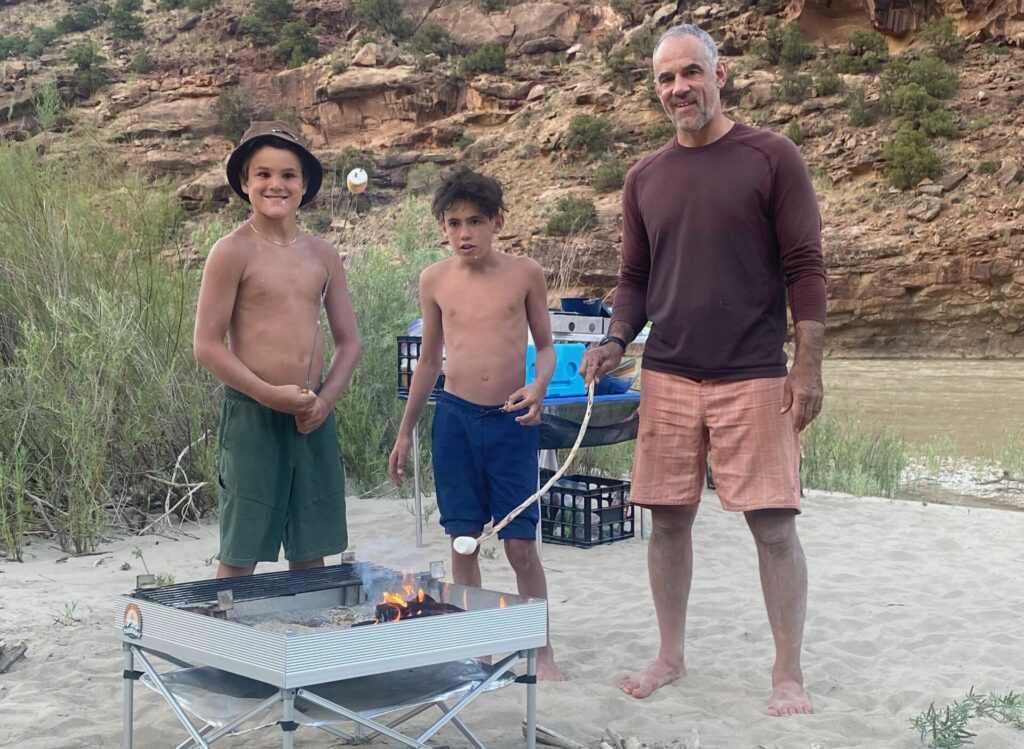 Vassily Eliopoulos camping with family