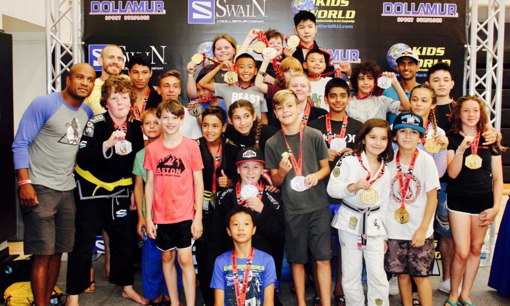 Easton BJJ kids at world championship tournament.